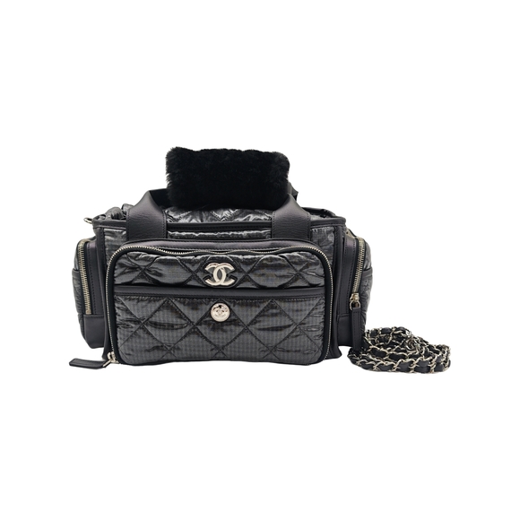 Chanel Chanel Coco Neige Down Duffle Bag Canvas Travel Bag - Picture 1 of 16